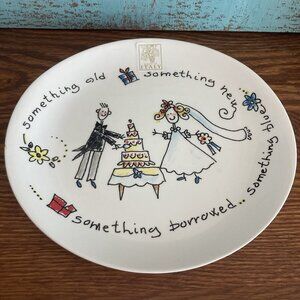 Opificio Etico Oval Wedding Cake Bride Groom Something Old Plate Italy